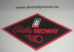 Bally Midway Coin Door Decal